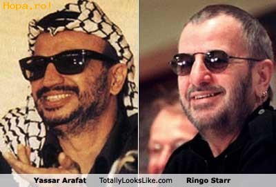 Celebritati - Asemanare: Yasser Arafat si Ringo Starr