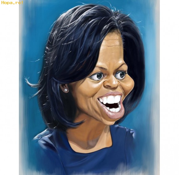 Caricaturi de personaje - Michelle Obama