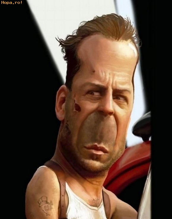 Caricaturi de personaje - Bruce Willis