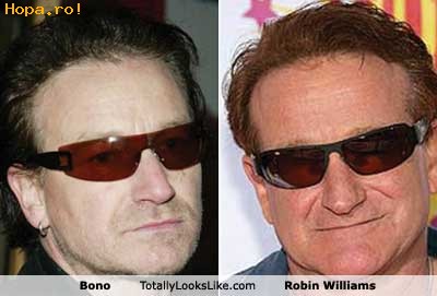 Celebritati - Asemanare: Bono si Robie Williams