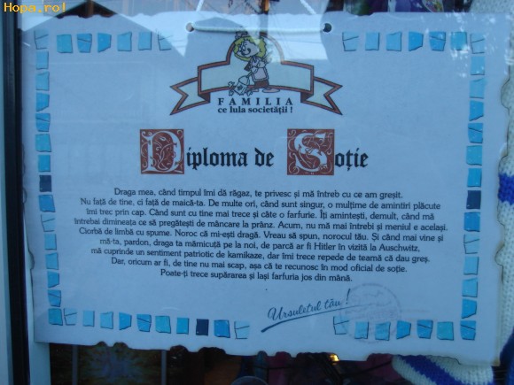 Din Romania - Diploma de sotie !