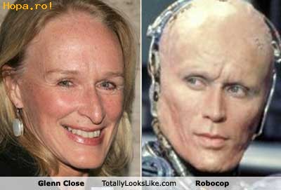 Celebritati - Asemanare: Glen Close si Robocop