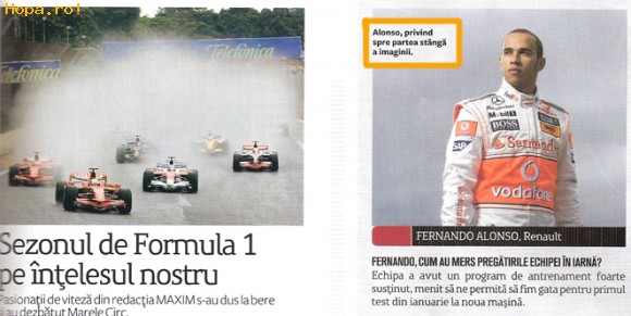 Celebritati - Fernando Alonso sau ... Lewis Hamilton