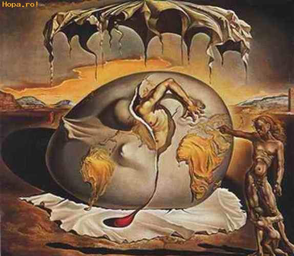 Artistice - Salvador Dali - Copilul geopolitic urmarind nasterea noului om