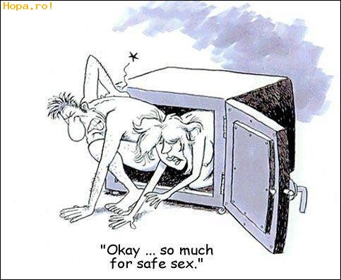 Caricaturi - Ok, gata cu sexul sigur